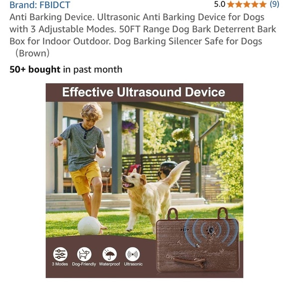 Brown Ultrasonic Anti Barking Device - Picture 3 of 7